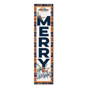 Pepperdine Waves 12'' x 48'' Outdoor Merry Christmas Leaner