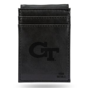 Black Georgia Tech Yellow Jackets Personalized Front Pocket Wallet