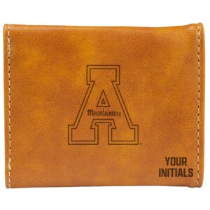 Brown Appalachian State Mountaineers Personalized Trifold Wallet