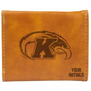 Brown Kent State Golden Flashes Personalized Trifold Wallet