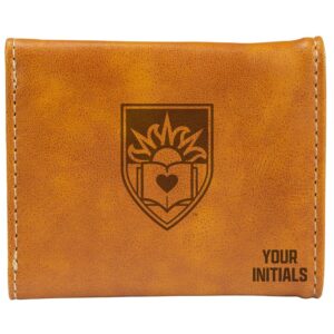 Brown Lehigh Mountain Hawks Personalized Trifold Wallet