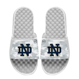 Men's ISlide White Notre Dame Fighting Irish Camo Slide Sandals