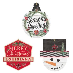 Louisiana Ragin' Cajuns Ornament Bundle