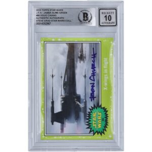 Doug Chiang Star Wars Autographed 2015 Topps Journey To The Force Awakens Slime Green #86 BGS Authenticated 10 Card