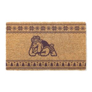 James Madison Dukes 18" x 30" Holiday Coir Doormat