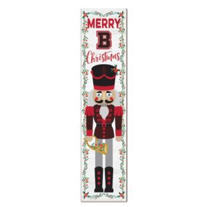 Brown Bears 11" x 46" Nutcracker Holiday Leaner Sign