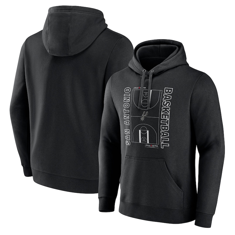 Men's Black San Antonio Spurs Michelob Ultra Full Court Pullover Hoodie