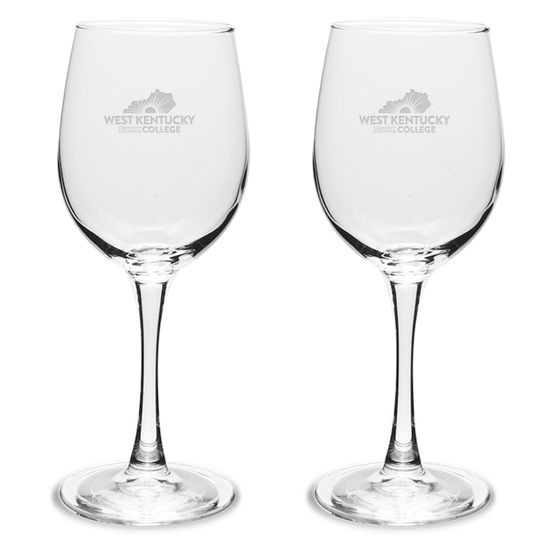 West Kentucky Community and Technical College Two-Piece 12oz. Traditional Wine Glass Set
