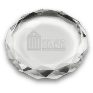 NMCC Falcon 3'' Optic Crystal Faceted Paperweight