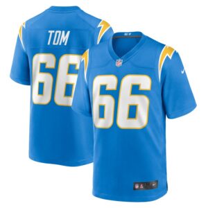 Men's Nike Cameron Tom  Powder Blue Los Angeles Chargers  Game Jersey