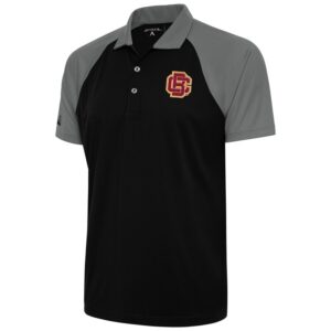 Men's Antigua  Black/Steel Bethune-Cookman Wildcats Nova Polo