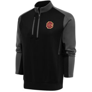 Men's Antigua  Black/Pewter Bethune-Cookman Wildcats Team Quarter-Zip Pullover Top