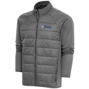 Men's Antigua  Steel Pennsylvania Quakers Altitude Quilted Full-Zip Jacket
