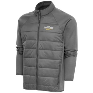 Men's Antigua  Steel San Francisco Dons Altitude Quilted Full-Zip Jacket