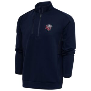 Men's Antigua  Navy Liberty Flames Big & Tall Generation Quarter-Zip Pullover Jacket