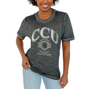 Women's Gameday Couture  Charcoal Coastal Carolina Chanticleers Switch T-Shirt