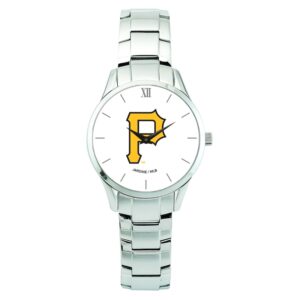 Men's  Silver Pittsburgh Pirates Stainless Steel Bracelet Wristwatch