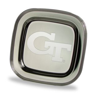 Georgia Tech Yellow Jackets 11.5" x 11.5" Elegant Silver Plated Square Tray