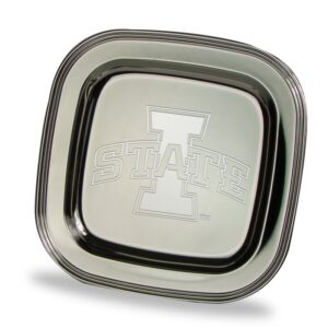 Iowa State Cyclones 11.5" x 11.5" Elegant Silver Plated Square Tray