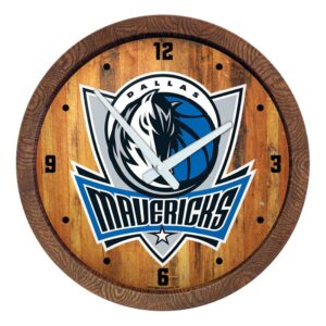 Dallas Mavericks 20.25" Faux Barrel Top Clock
