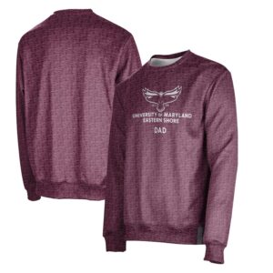 Men's ProSphere Maroon Maryland Eastern Shore Hawks Dad Name Drop Crewneck Pullover Sweatshirt
