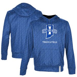 Men's ProSphere Royal Indiana State Sycamores Track & Field Logo Pullover Hoodie