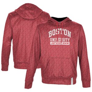 Men's ProSphere Scarlet Boston University Lightweight Rowing Logo Pullover Hoodie