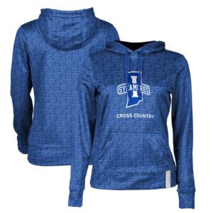 Women's ProSphere Royal Indiana State Sycamores Cross Country Pullover Hoodie