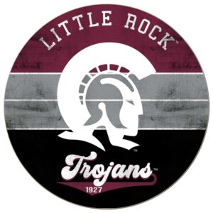 Arkansas Little Rock Trojans 20'' x 20'' Retro Logo Circle Sign