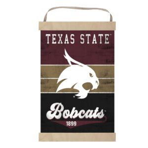 Texas State Bobcats Reversible Retro Logo Banner Sign