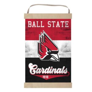 Ball State Cardinals Reversible Retro Logo Banner Sign