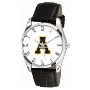 Men's  Black Appalachian State Mountaineers Berkeley Leather Watch