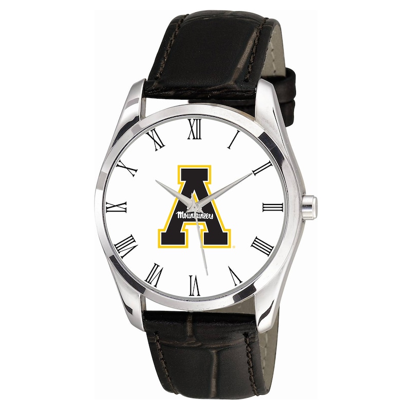 Men's Black Appalachian State Mountaineers Berkeley Leather Watch