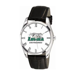 Women's  Black Loyola Greyhounds Berkeley Leather Watch