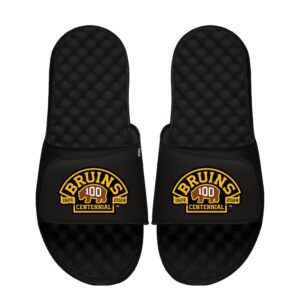 Men's ISlide Black Boston Bruins Centennial Slide Sandals