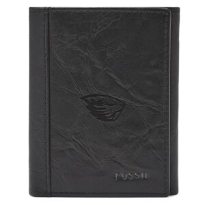 Men's Fossil  Black Oregon State Beavers Neel Extra Capacity Trifold Wallet