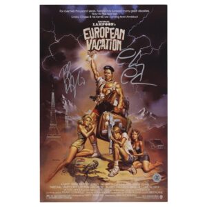 Chevy Chase and Beverly D'Angelo National Lampoon's European Vacation Autographed 11" x 17" Movie Poster