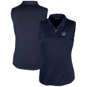 Women's Cutter & Buck  Navy New Hampshire Wildcats  DryTec Forge Stretch Sleeveless Polo