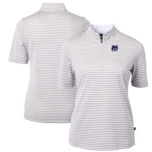 Women's Cutter & Buck Gray New Hampshire Wildcats Virtue Eco Pique Recycled Tri-Blend DryTec Top