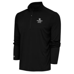 Men's Antigua Black Davidson Wildcats Tribute Basketball Quarter-Zip Jacket