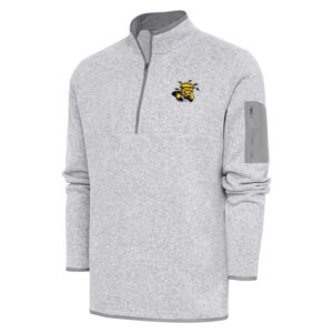 Men's Antigua  Heather Gray Wichita State Shockers Fortune Quarter-Zip Pullover Jacket