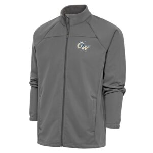 Men's Antigua  Steel George Washington University Links Full-Zip Golf Jacket