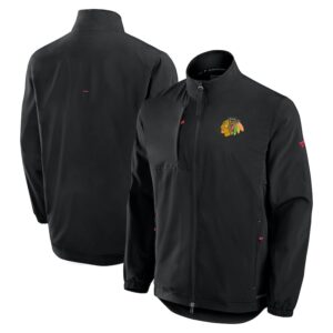 Men's Fanatics  Black Chicago Blackhawks Authentic Pro Rink Coaches Full-Zip Jacket