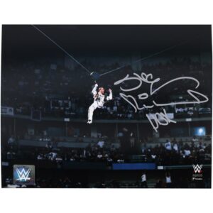 Shawn Michaels WWE Autographed 8" x 10" WrestleMania 12 Entrance Zipline Photograph