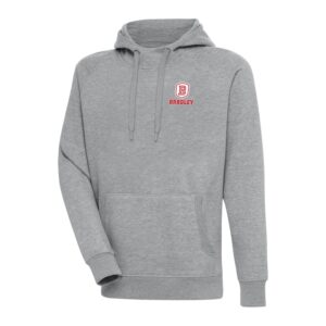 Men's Antigua  Heather Gray Bradley Braves Victory Pullover Hoodie