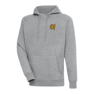 Men's Antigua  Heather Gray Kennesaw State Owls Victory Pullover Hoodie