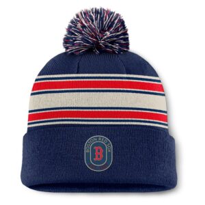 Men's Fanatics  Navy Boston Red Sox Fundamental Patch Cuffed Knit Hat with Pom
