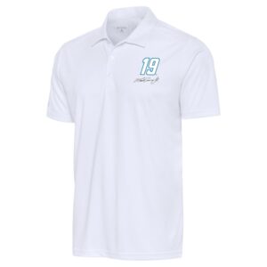 Men's Antigua White Martin Truex Jr Tribute Polo