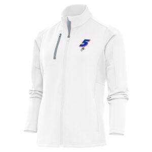 Women's Antigua  White Kyle Larson Generation Full-Zip Jacket