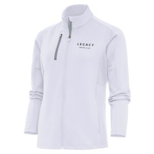Women's Antigua  White LEGACY Motor Club Generation Full-Zip Jacket